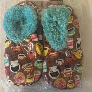 Lazy One coffee Feet Slipper Socks